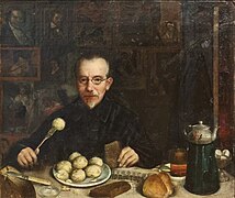 Breakfast, self-portrait, 1932