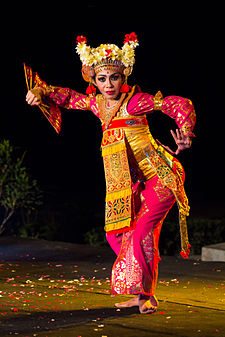 Legong dancer, full body shot