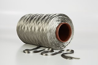 <span class="mw-page-title-main">Metallic fiber</span> Thread wholly or partly made from metal