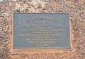 English: Plaque commemorating the centenary of the pioneers of the Gilgunnia Goldfields at Gilgunnia, New South Wales