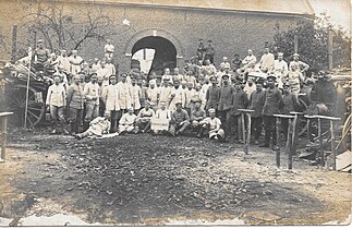 Boulangerie allemande destinée à ravitailler le front à Jeancourt en 1915 (ferme de M. Trocmé).