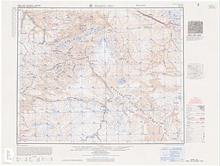 Map including Cuolule Co (labeled as Tsorūl Tso) in southern Pishan County (AMS, 1955)[c]