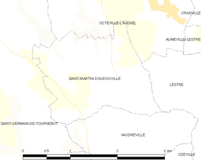 Poziția localității Saint-Martin-d'Audouville