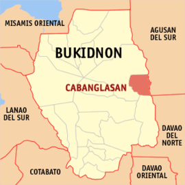 Cabanglasan na Bukidnon Coordenadas : 8°4'38"N, 125°17'57"E