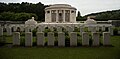 Ploegsteert Memorial to the Missing and Berks Cemetery Extension as seen from the Hyde Park Corner (Royal Berks) Cemetery across the road