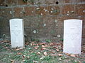 Graves of the members of Royal Scots, one of garrison battalions at Hong Kong before the Japanese invasion on Hong Kong, in Hong Kong Cemetery.