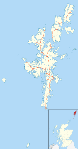 Burra Ness Broch is located in Shetland
