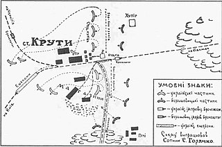 <span class="mw-page-title-main">Battle of Kruty</span> 1918 battle of the Ukrainian–Soviet War