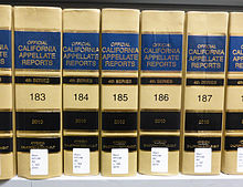 The California Appellate Reports, the official reporter of the Courts of Appeal Californiaappellatereports.jpg