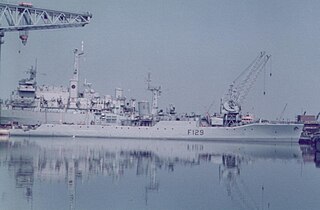 HMS <i>Rhyl</i> (F129) 1960 Type 12M or Rothesay-class frigate of the Royal Navy