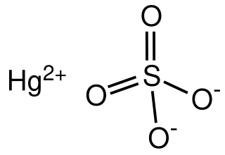 <span class="mw-page-title-main">Mercury(II) sulfate</span> Chemical compound