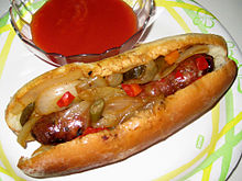 An Italian sausage sandwich Italian Sausage Sandwich.jpg