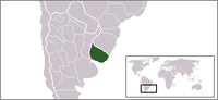 Locatie van República Oriental del Uruguay