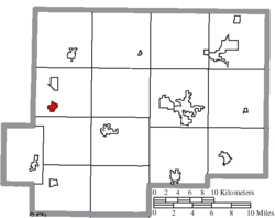 Location of Cloverdale in Putnam County