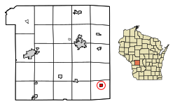 Location of Kendall in Monroe County, Wisconsin.