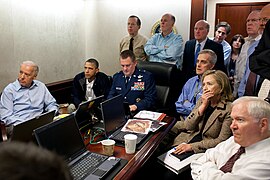 Obama and Biden await updates on bin Laden