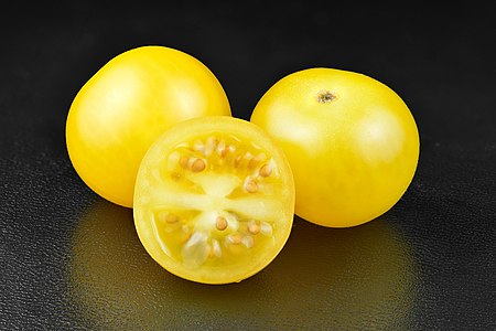 Yellow cherry tomatoes