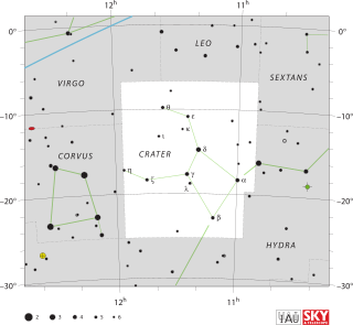 <span class="mw-page-title-main">Crater (constellation)</span> Constellation in the southern celestial hemisphere