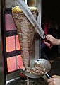 Cooking of döner kebap in Turkey