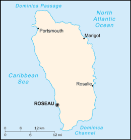 Dominica - Mappa