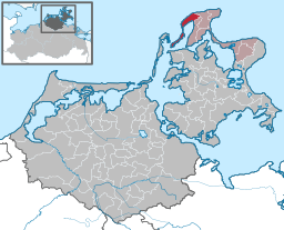 Läget för kommunen Dranske i Landkreis Vorpommern-Rügen