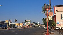 Historic US 80 sign in Little Saigon, on 47th Street