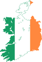 Republic of Ireland outline with flag