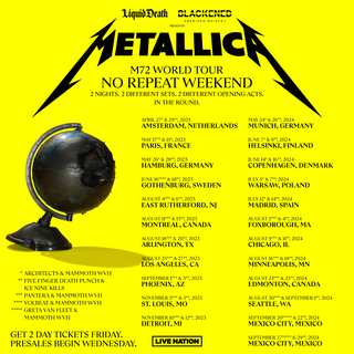 <span class="mw-page-title-main">M72 World Tour</span> 2023–25 concert tour by Metallica