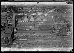 Five cooling towers in a row at DSM Emma, around 1930