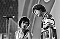 Keith Richards and Mick Jagger, concert in Rotterdam, 1982