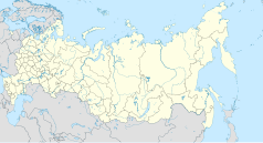 Mapa konturowa Rosji, po lewej znajduje się punkt z opisem „Tobolsk”