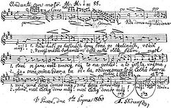 כתב היד של המלחין שקרופ