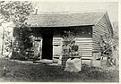 Slave cabin, Verenigde Staten, op een prentpostkaart uit 1893