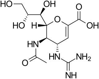 <span class="mw-page-title-main">Zanamivir</span> Influenza medication