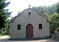 Façade de la chapelle San Ghjacumu, à Ajola.