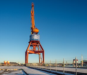 Grue sur l'ancien chantier naval Götaverken, à Göteborg. (définition réelle 4 016 × 3 442)