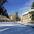 Boston College sous la neige.