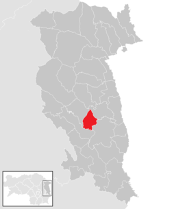 Lage der Gemeinde Ebersdorf (Steiermark) im Bezirk Hartberg-Fürstenfeld (anklickbare Karte)