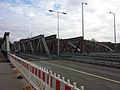 Behelfsbrücken neben Freybrücke, Richtung Innenstadt (Oktober 2014)