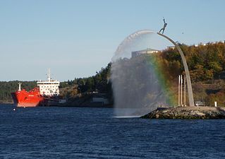 Carl Milles Gud Fader på Himmelsbågen, Nacka strand.