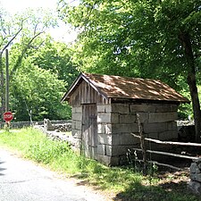 Stone shed on Grassy Hill.