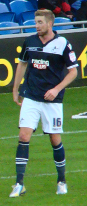 Mark Beevers (pictured in 2012) scored a consolation goal for Millwall. Mark Beevers 1.png