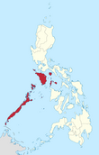 Mapa ti Filipinas a mangipakpakita ti MIMAROPA