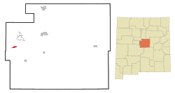 Location of Manzano, New Mexico