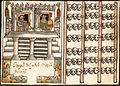 Codex Ramirez afbilder en tzompantli eller kranie-stativ, i skildringen af et tempel dedikeret til Huitzilopochtli fra Juan de Tovars manuskript