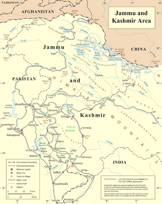 <span class="mw-page-title-main">Saltoro Mountains</span> Subrange of the Karakoram located on the southwestern side of the Siachen Glacier in Kashmir