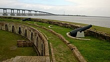 Picture of Fort Pike, post-Katrina (New Hwy 90 Bridge in Background) WP 20140312 006.jpg