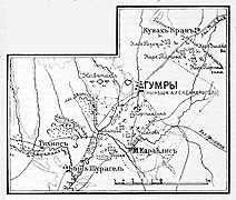 Гумры и ближайшие населенные пункты, карта 1912 года