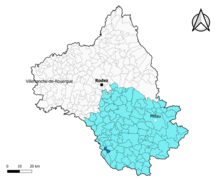 Saint-Sernin-sur-Rance dans l'arrondissement de Millau en 2020.