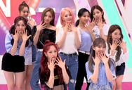 Fromis9 posing for a picture